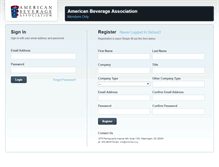 Tablet Screenshot of members.ameribev.org